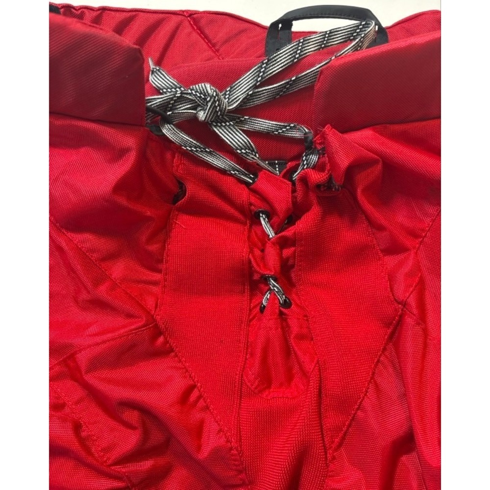 Bauer Red Ice Hockey Pants MF Logo Lace Up Padded Mens Small - Picture 4 of 9